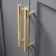 Bermuda Dove Grey Basin Vanity 800mm - Brass Knurled Handles