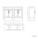 Bermuda Dove Grey Double Basin Vanity 1200mm - Brass Knurled Handles
