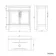 Bermuda Chalk White Basin Vanity 800mm - Brass Knurled Handles
