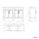 Bermuda Chalk White Double Basin Vanity 1200mm - Brass Knurled Handles