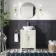 Bermuda Chalk White Vanity with Marble Top & Oval Counter Top Basin 600mm - Brass Knurled Handles