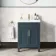 Bermuda Inky Blue Basin Vanity 600mm - Brass Knurled Handles