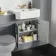 Monaco Dove Grey Traditional Basin Vanity and Back To Wall Unit 1200mm (Excludes Pan & Cistern) - Brass Knurled Handles