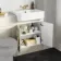 Monaco Chalk White Combination Vanity Basin with Marble Top 1200mm (Excludes Pan & Cistern) - Brass Knurled Handles