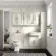 Chalk White Wall Hung Mirror Cabinet 700x600mm - Brass Knurled Handles