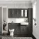 Monaco Graphite Grey Traditional Basin Vanity and Back To Wall Unit 1500mm (Excludes Pan & Cistern) - Brass Knurled Handles