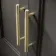 Graphite Grey Wall Hung Cabinet 700x600mm - Brass Knurled Handles