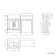 Monaco Inky Blue Basin Vanity and Back To Wall Unit 1200mm (Excludes Pan & Cistern) - Brass Knurled Handles