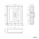 Inky Blue Wall Hung Cabinet 700x600mm - Brass Knurled Handles