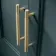 Monaco Midnight Green Basin Vanity 600mm - Brass Knurled Handles