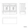 Lucia Chalk White Double Vanity with Oak Effect Top & Oval Counter Top Basin 1200mm - Brass Knurled Handles