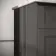 Lucia Graphite Grey Vanity with Marble Top & Curved Counter Top Basin 640mm - Brass Knurled Handles