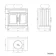 Lucia Inky Blue Vanity with Marble Top & Round Counter Top Basin 840mm - Brass Knurled Handles