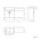Harper Gloss White Basin Vanity and Back To Wall Toilet Unit 1200mm (Excludes Toilet) - Brushed Brass Accents