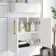 Harper Gloss White Basin Vanity and Back To Wall Toilet Unit 1200mm (Excludes Toilet)- Brushed Brass Accents - Right Handed