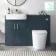 Harper Navy Blue Combination Vanity Basin and Boston Toilet 1200mm