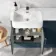 Harper Navy Blue Combination Vanity Basin and Boston Toilet 1200mm - Left Handed
