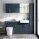 Harper Navy Blue Combination Vanity Basin with Marble Top & Tucson Toilet 1500mm
