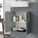 Harper Stone Grey Vanity with Semi Recessed Basin 500mm - Brushed Brass Accents