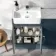 Harper Navy Blue Combination Vanity Basin with Marble Top & Tucson Toilet 1000mm