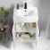 Mersey Gloss White Basin Vanity 500mm - Black Accents