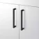 Mersey Gloss White Basin Vanity 800mm - Black Accents