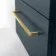 Elba Inky Blue Wall Hung Drawer Vanity with Marble Top & Cody Basin 600mm - Brushed Brass Accents