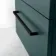 Elba Midnight Green Double Wall Hung Drawer Vanity with Marble Top & Cody Basin 1200mm - Black Accents
