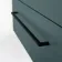 Elba Midnight Green Wall Hung Drawer Vanity with Marble Top & Cody Basin 800mm - Black Accents