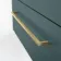 Elba Midnight Green Wall Hung Drawer Vanity with Marble Top & Cody Basin 800mm - Brushed Brass Accents