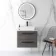 Elba Charcoal Elm Wall Hung Drawer Vanity with Marble Top & Cody Basin 600mm - Black Accents