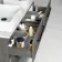 Elba Charcoal Elm Double Wall Hung Drawer Vanity with Marble Top & Cody Basin 1200mm - Black Accents