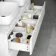 Corsica Gloss White Wall Hung Drawer Vanity with Marble Top & Curved Counter Top Basin 1200mm