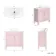 Bermuda Cashmere Pink Vanity with Marble Top & Oval Counter Top Basin 800mm - Brushed Brass Accents