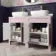 Bermuda Cashmere Pink with Marble Top & Curved Counter Top Basin 1200mm - Brushed Brass Accents