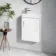 Quartz Gloss White Cloakroom Wall Hung Basin Vanity 400mm