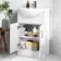 Quartz Gloss White Basin Vanity and Back To Wall Toilet Unit 1050mm - Excludes Toilet