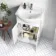 Quartz Gloss White Basin Vanity and Back To Wall Toilet Unit 1050mm - Excludes Toilet