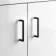 Quartz Gloss White Vanity with Semi Recessed Basin 650mm - Black Accents
