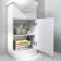 Quartz Gloss White Combination Vanity Basin and Denver Toilet 950mm - Black Accents