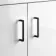 Quartz Gloss White Combination Vanity Basin and Houston Toilet 1150mm - Black Accents