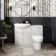Capri Cotton White Combination Vanity Basin and Miami Toilet 1150mm - Chrome Handles