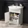 Capri Cotton White Combination Vanity Basin and Miami Toilet 1150mm - Chrome Handles