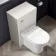 Capri Cotton White Combination Vanity Basin and Miami Toilet 1150mm - Chrome Handles