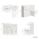 Capri Cotton White Combination Vanity Basin and Miami Toilet 1150mm - Chrome Handles