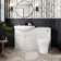 Capri Cotton White Combination Vanity Basin and Houston Toilet 1350mm - Chrome Handles