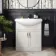 Capri Cotton White Vanity with Semi Recessed Basin 750mm - Traditional Handles