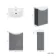 Capri Fog Grey Vanity with Semi Recessed Basin 650mm - Chrome Handles