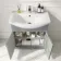 Capri Fog Grey Combination Vanity Basin and Miami Toilet 1350mm - Chrome Handles