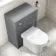 Capri Fog Grey Combination Vanity Basin and Miami Toilet 1350mm - Chrome Handles
